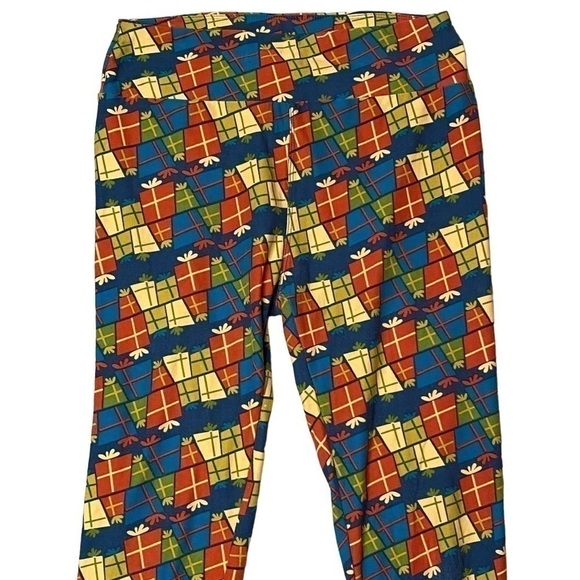 LULAROE PRESENT 🎁 PATTERNED SPANDEX LEGGINGS ONE SIZE - Picture 2 of 5